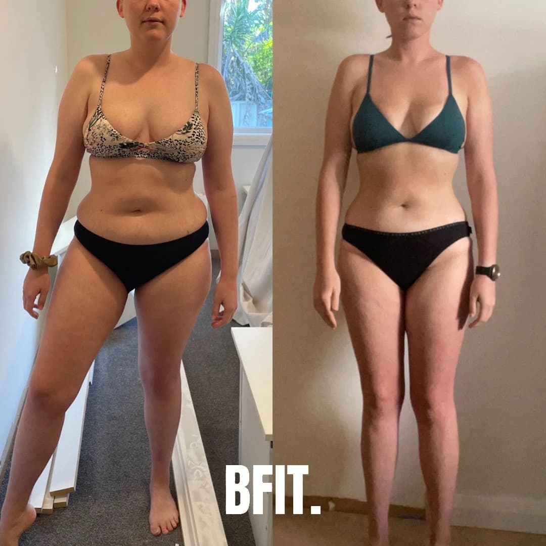 Elizabeth went on to lose 12kg of body fat