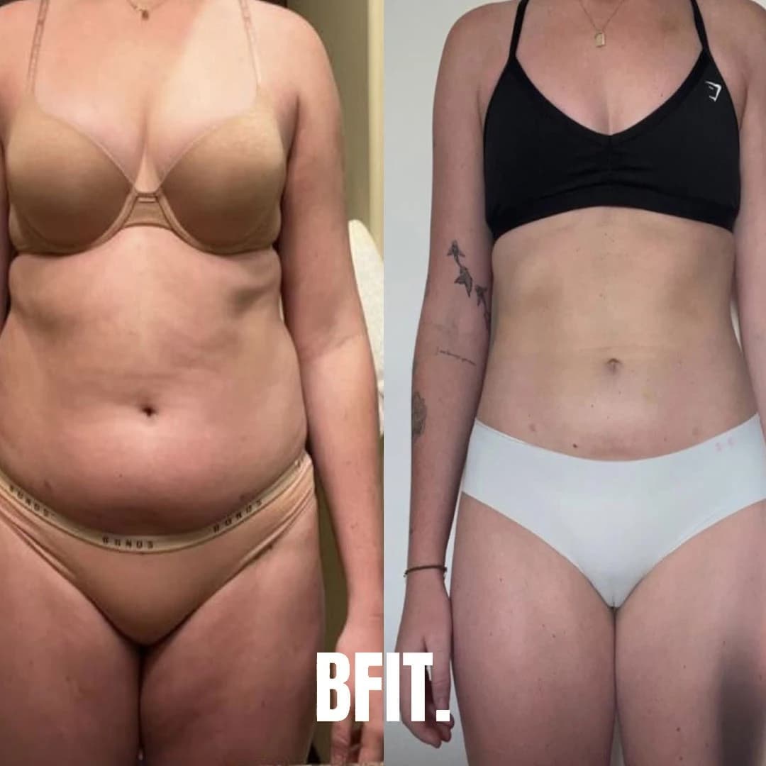 Mackenzie lost -12kg of body fat, 10cm off her waist